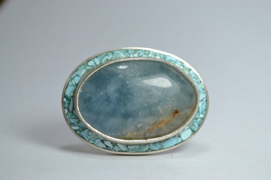 Anillo onix cielo y turqueza