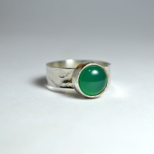 Anillo Texturado con piedra Aventurina